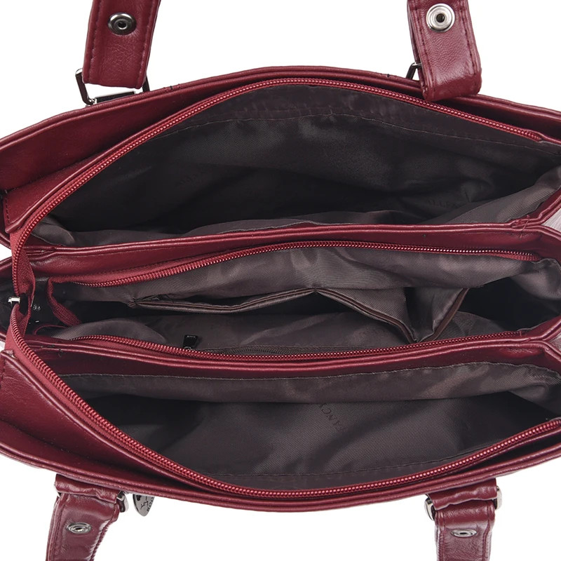 Geanta Dama Delis Gri, Piele Ecologica, Practica - imagine 3