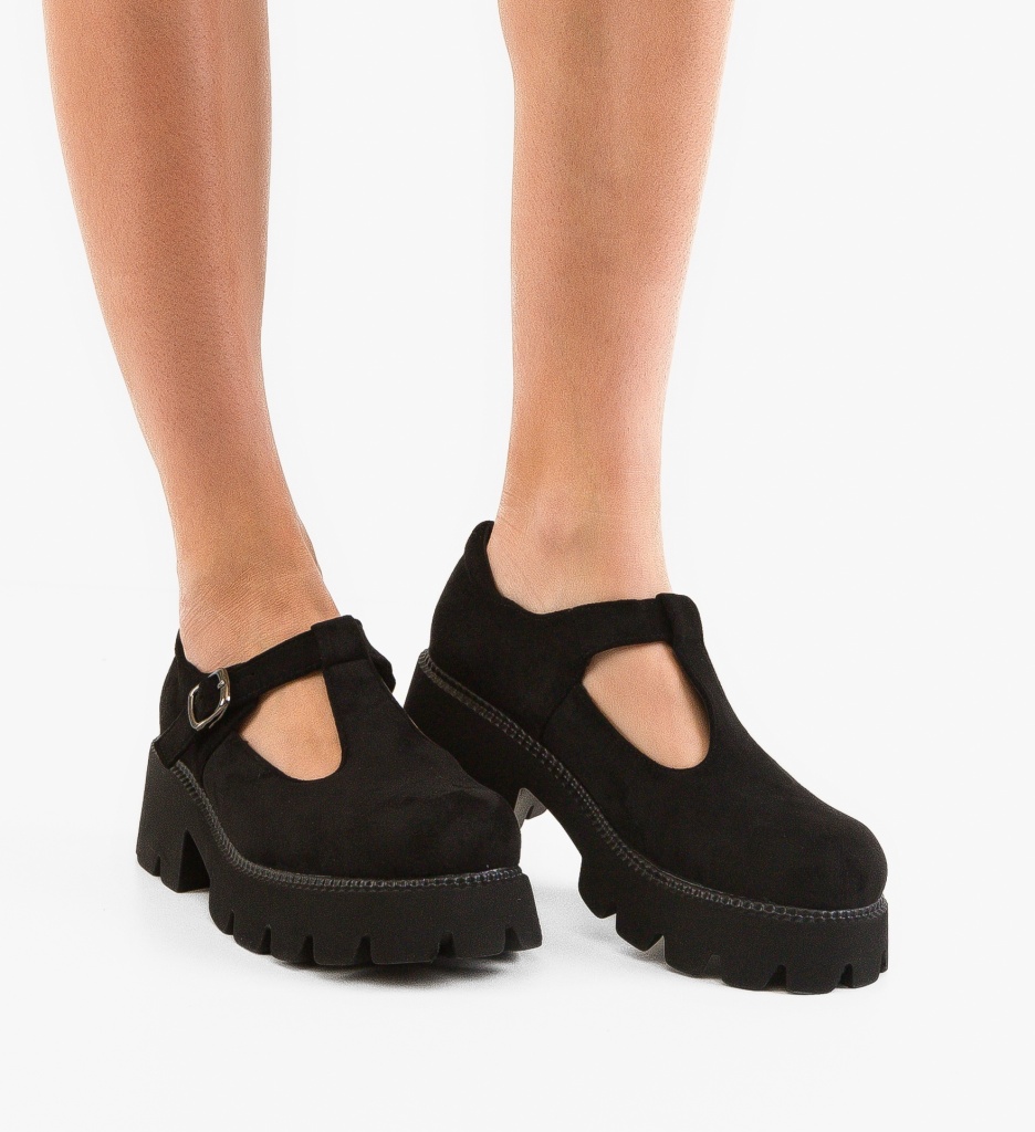 Pantofi Casual Dama Fabox Negri - Confort și Stil