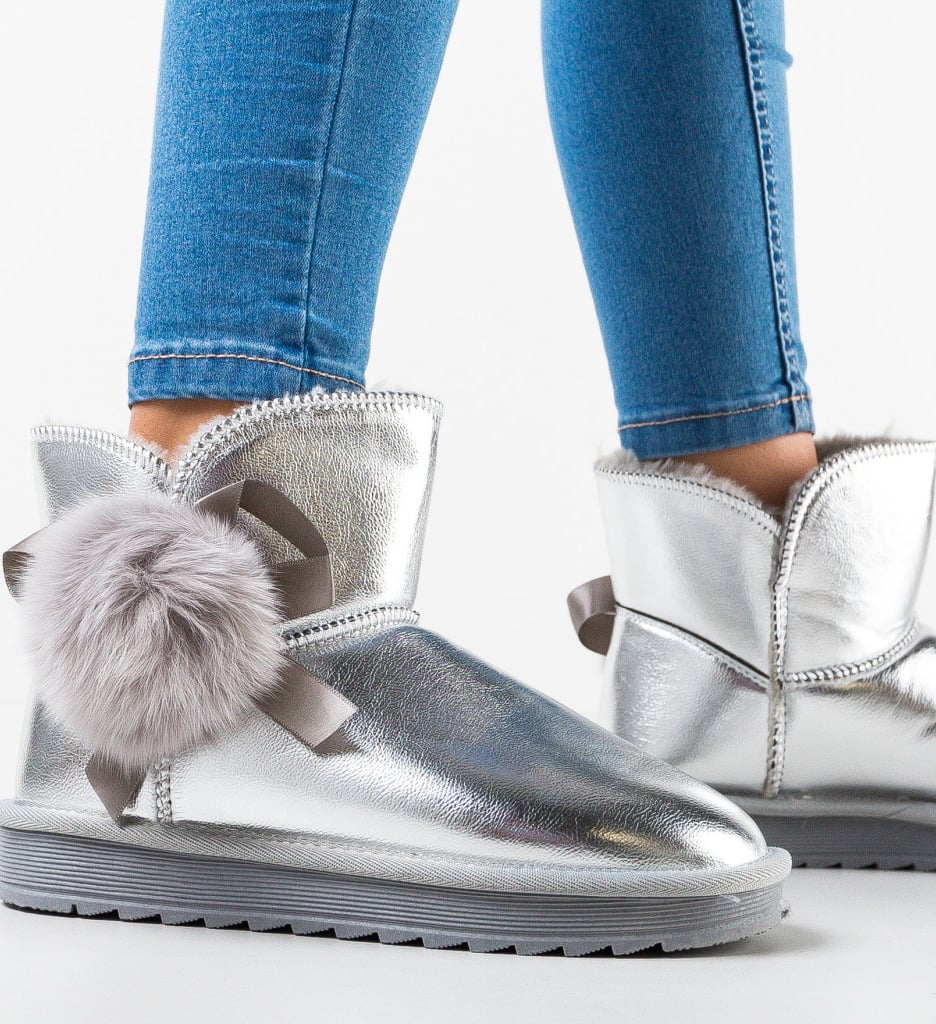 Cizme Ug Argintii - Confort și Stil Modern