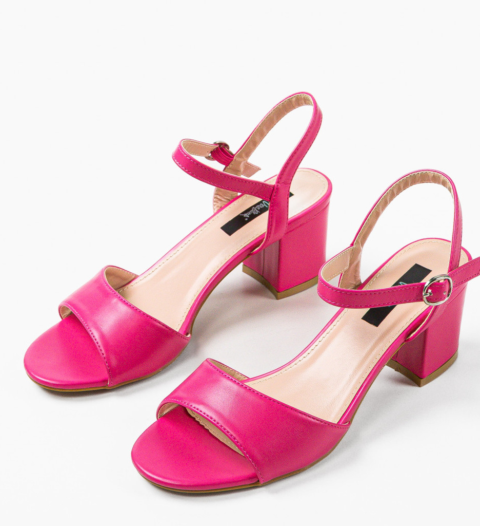 Sandale cu toc Jelisaveta Fuchsia | Eleganță și Stil - imagine 7