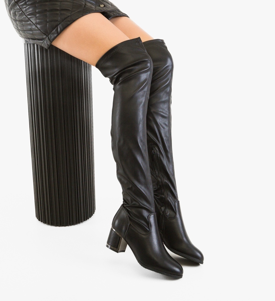 Cizme Dama Bynna Negre Depurtat | Eleganță Maximă - imagine 6