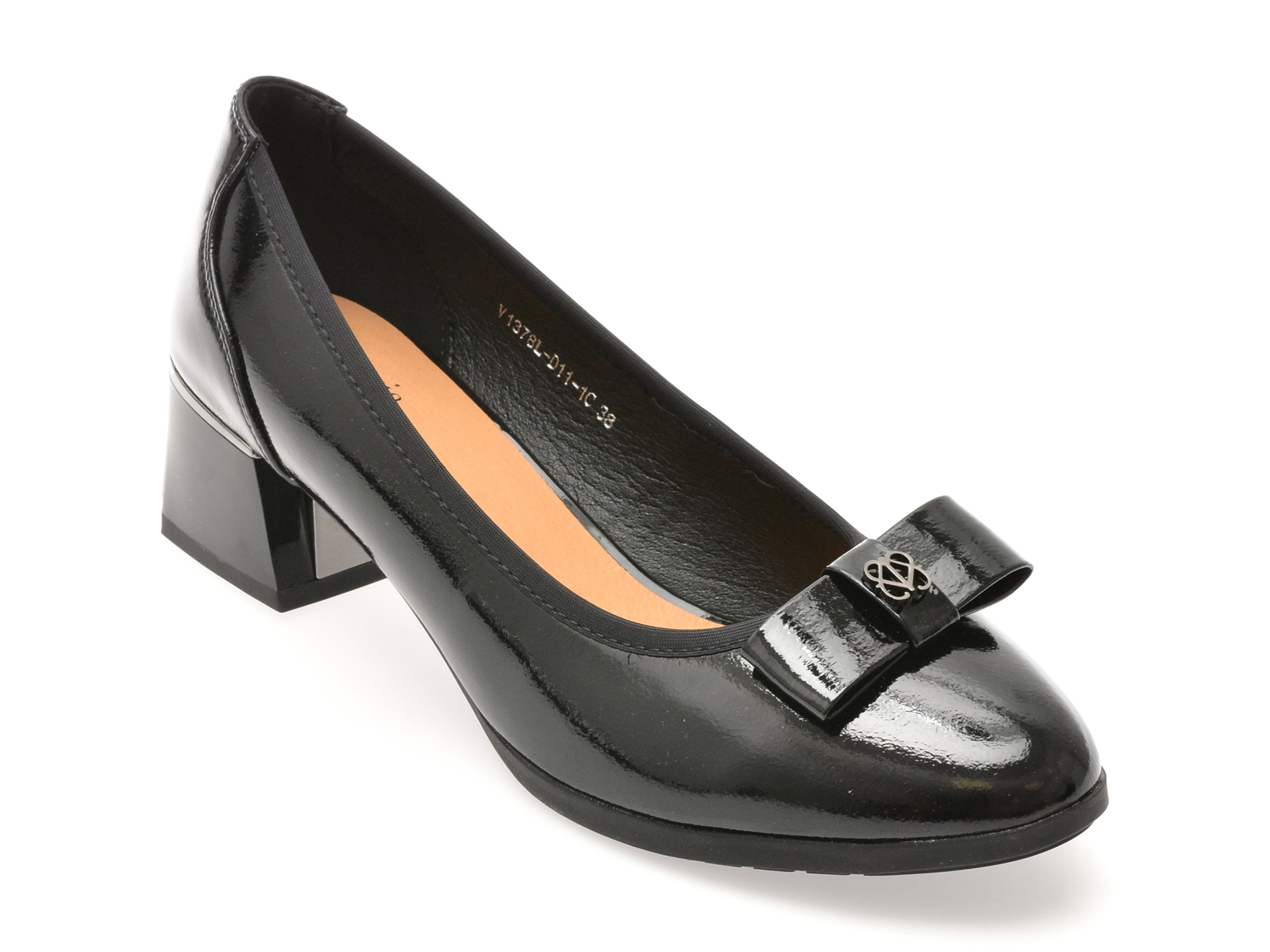 Pantofi FLAVIA PASSINI negri din piele lacuită
