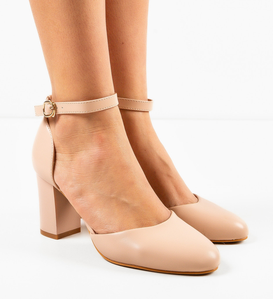 Pantofi Dama Patuty Bej | Toc Elegant - imagine 3