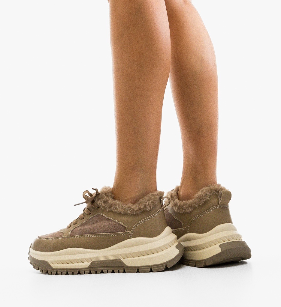 Sneakers Dama Jahe Khaki - Confort & Stil - imagine 5