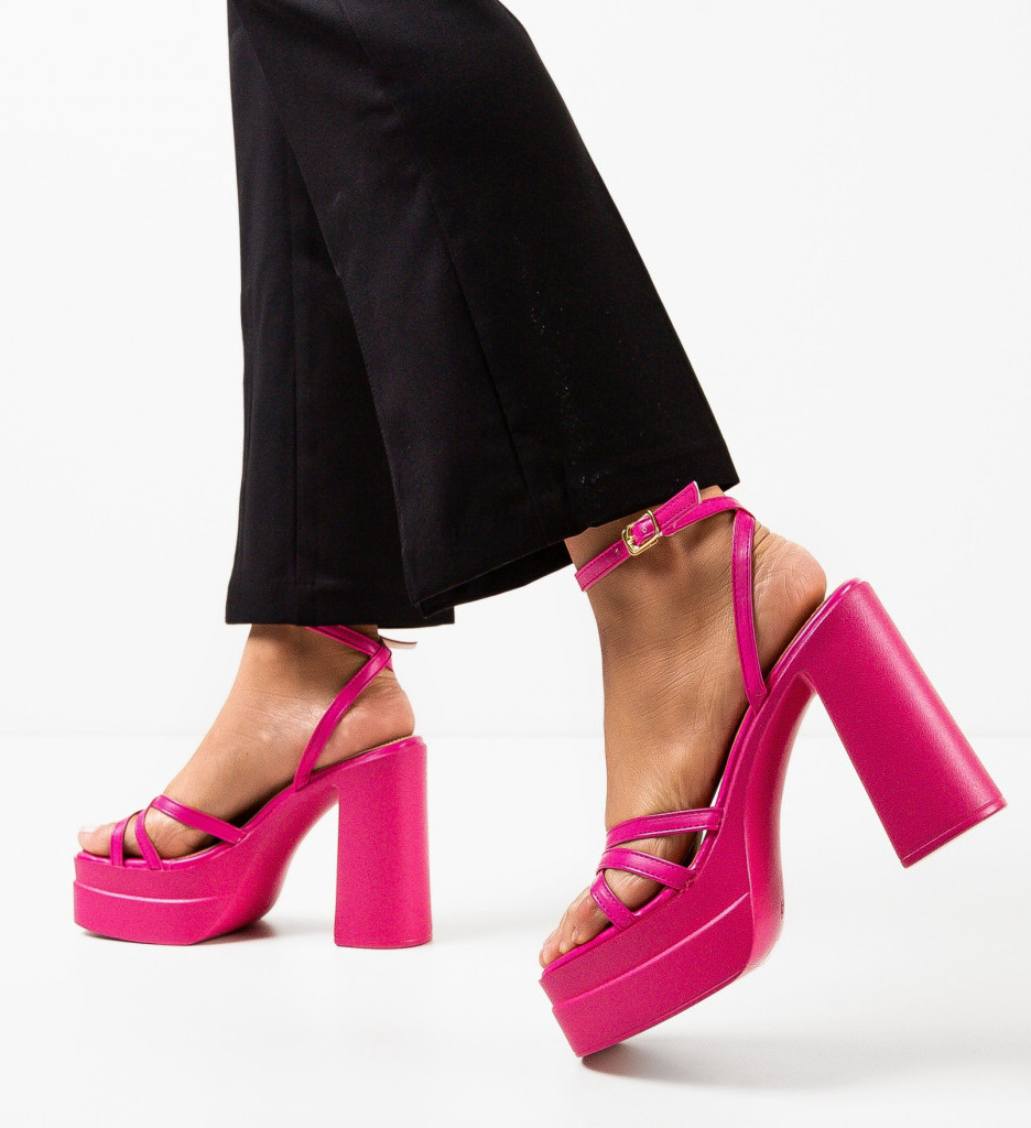 Sandale Shreya Fuchsia | Eleganță și Stil - imagine 3