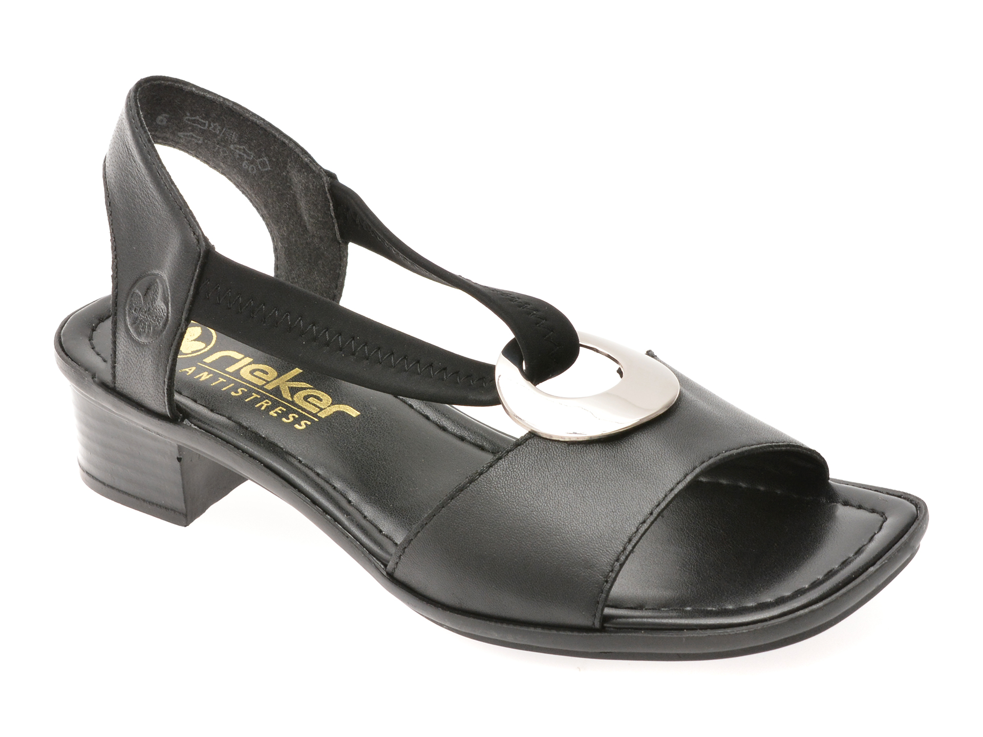 Sandale Rieker Negre Confort din Piele Naturala - imagine 2