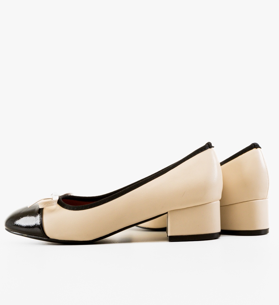 Pantofi Onar Bej Eleganți cu Toc - Stil Refined - imagine 7