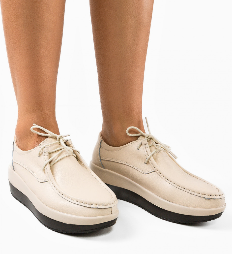 Pantofi Casual Vlasta Bej - Confort și Stil - imagine 3