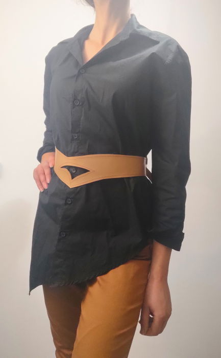 Centura Asimetrica Piele Naturala Shopika