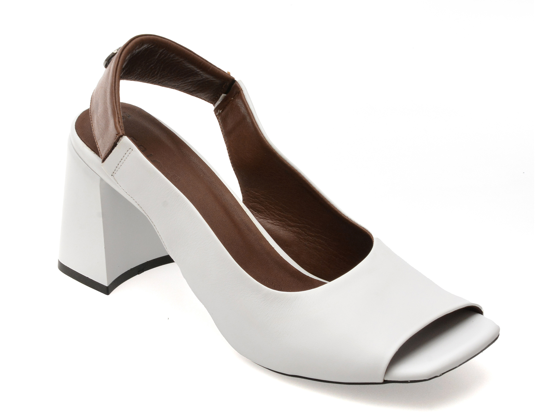 Sandale EPICA albe din piele naturală | Eleganță și confort