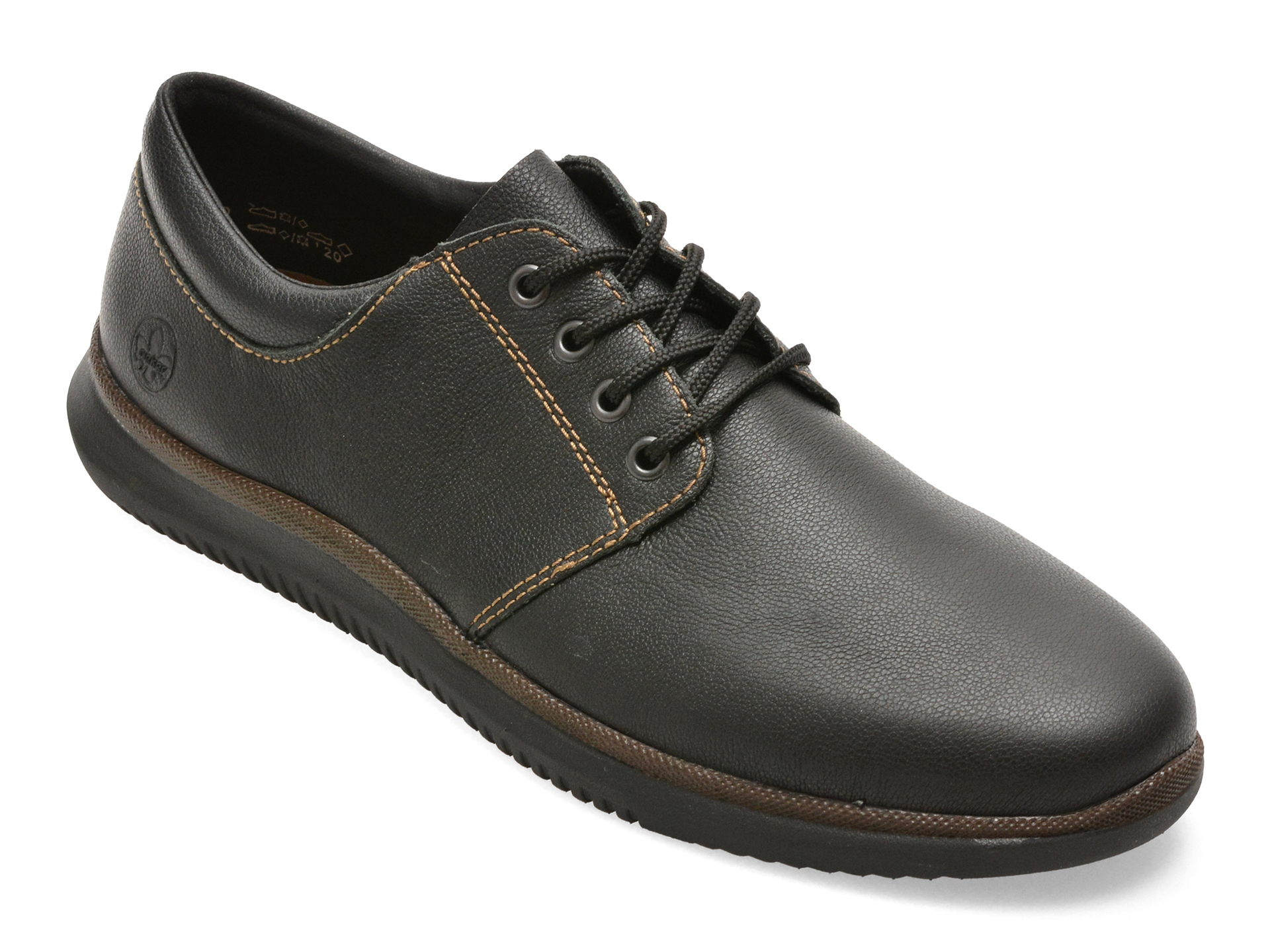 Pantofi Rieker 10424 negri din piele naturală