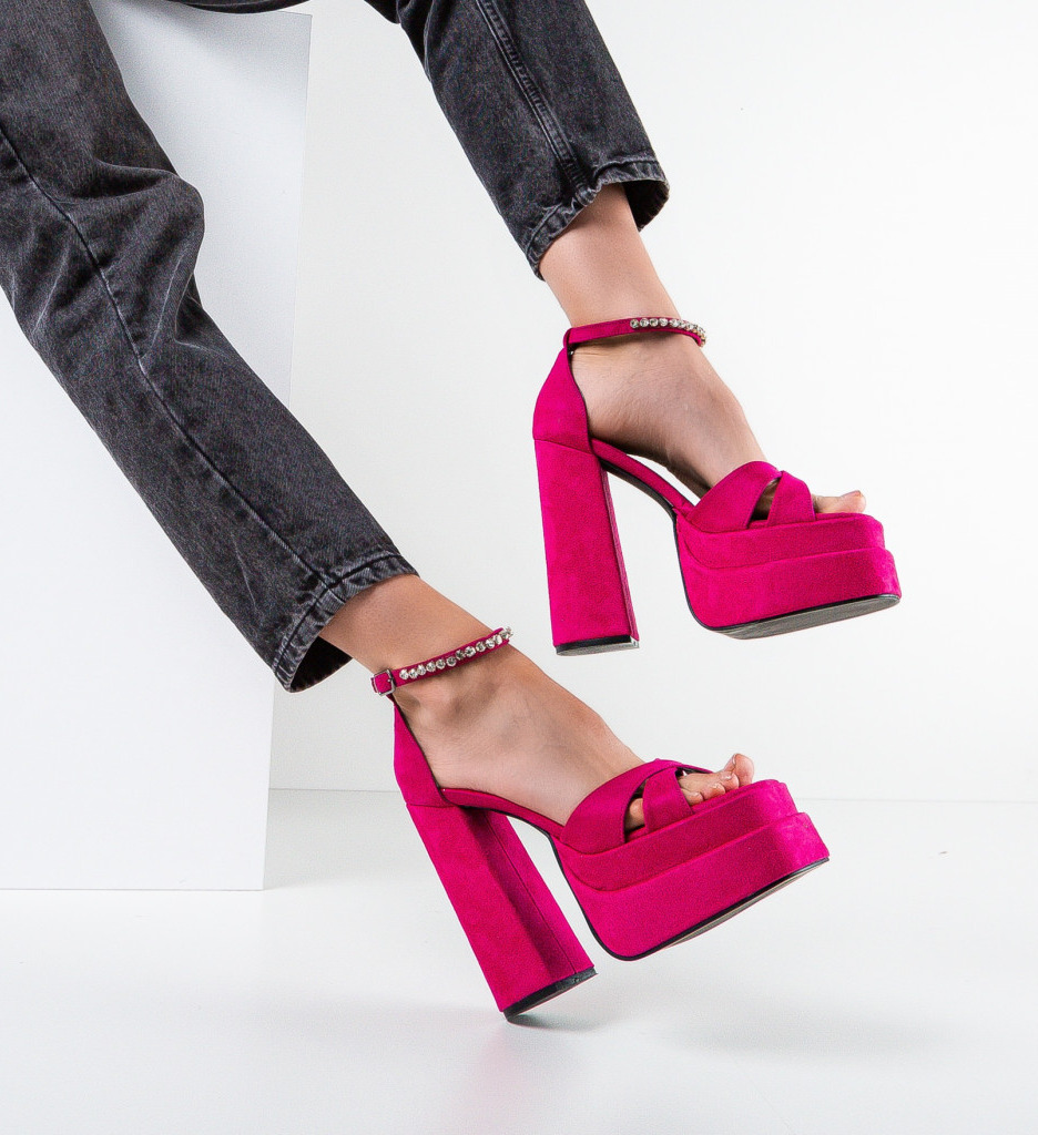 Sandale Aky Fuchsia | Eleganță și Stil - imagine 2