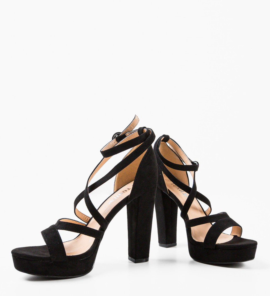 Sandale cu Toc Ross Negre | Eleganță Maximă - imagine 6