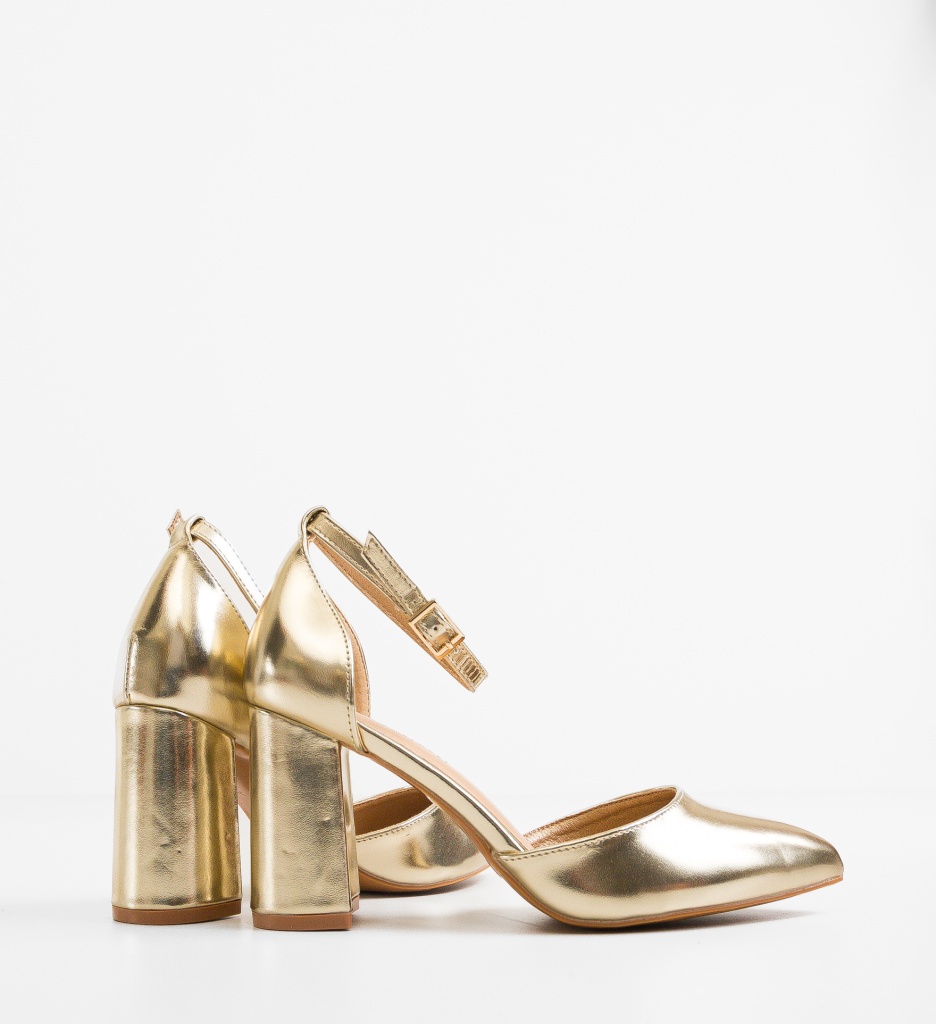 Pantofi Dama Adrian Aurii cu Toc Elegant - imagine 3