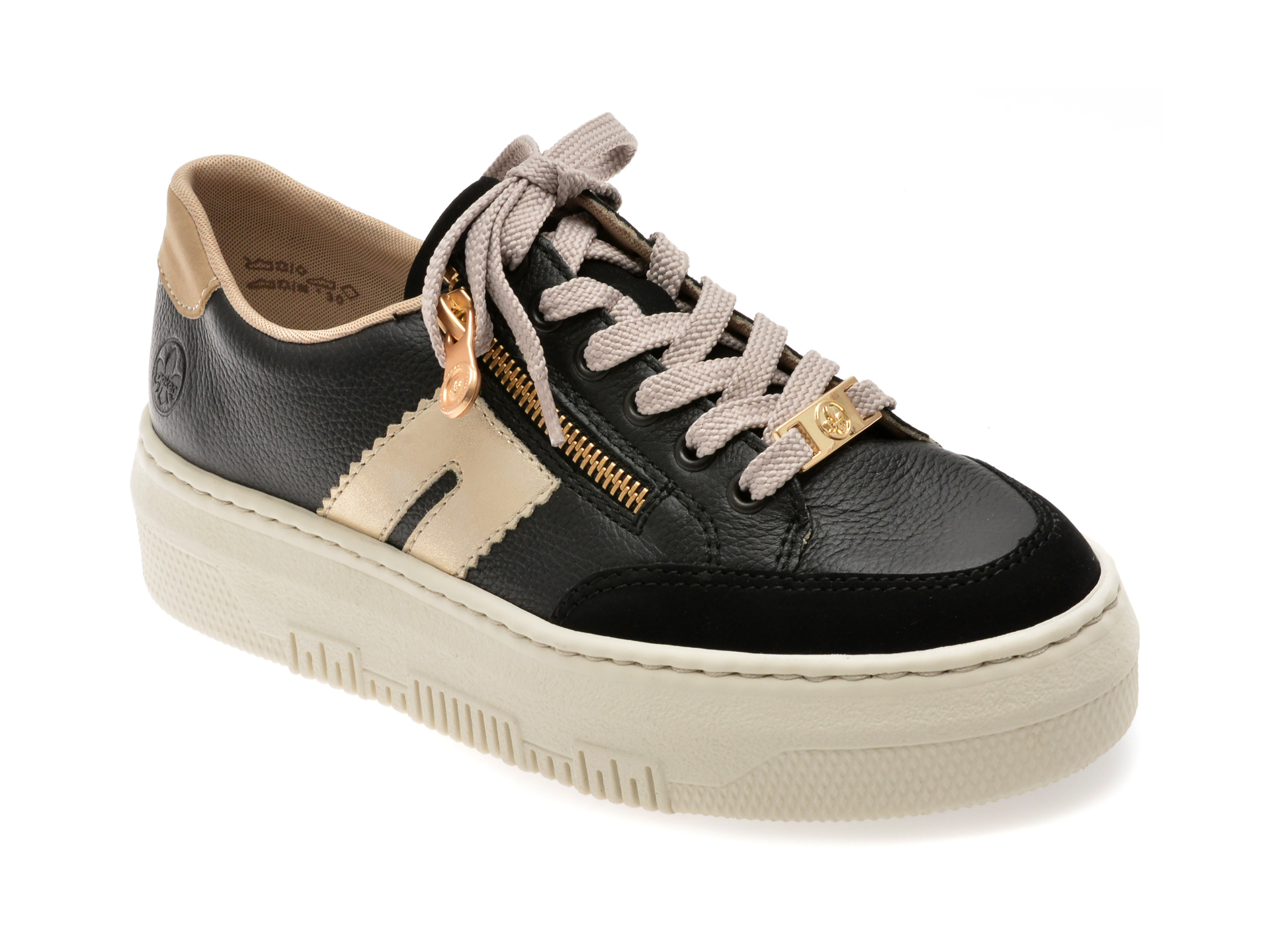 Pantofi Rieker M1912 negri din piele