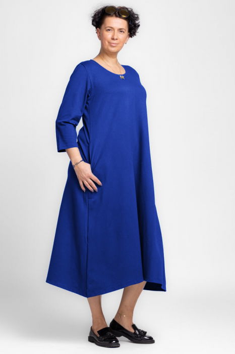 Rochie A-line Pierino albastru electric