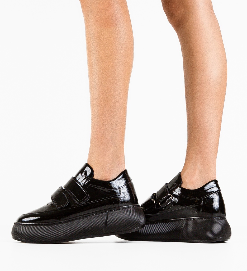 Pantofi Casual Mernera Negri - Confort Zilnic - imagine 2