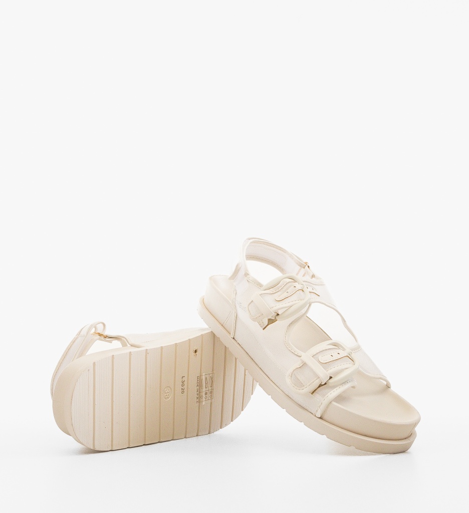 Sandale Dama Albe Elegante - Confort și Stil - imagine 4