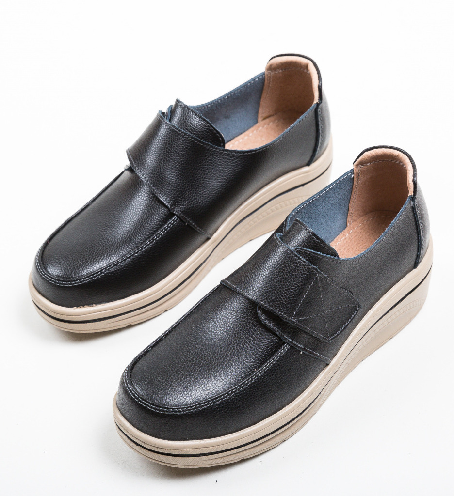 Pantofi Sport Hausberg Negri - Confort Urban - imagine 4