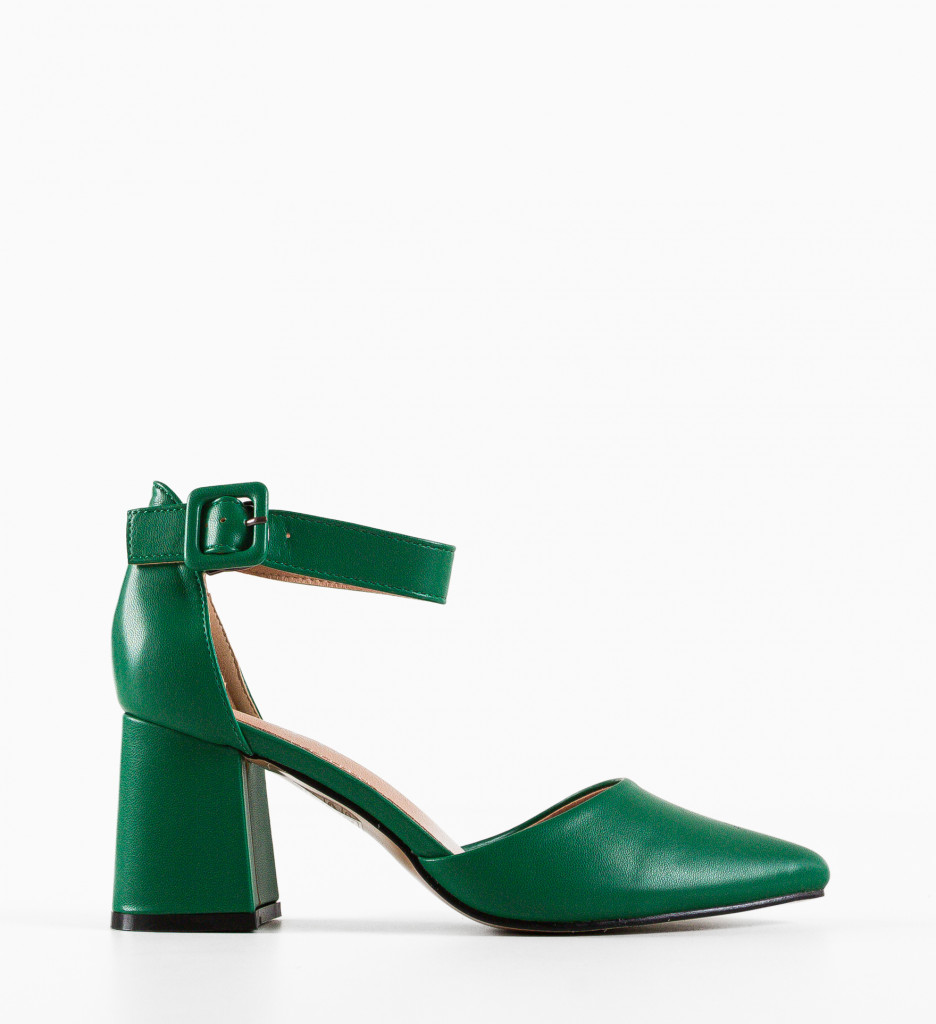 Pantofi Dama Avitus Verzi cu Toc Eleganți - imagine 6