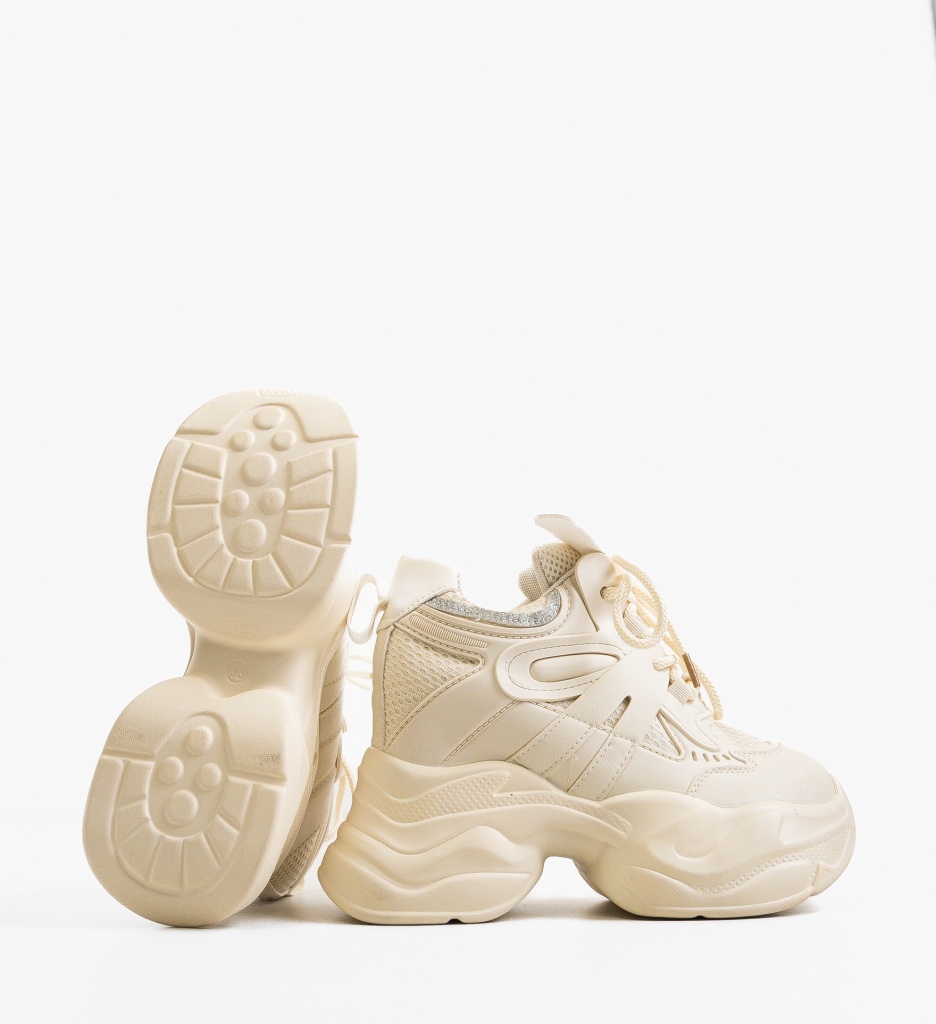 Sneakers Dama Frikan Bej - Confort și Stil - imagine 4
