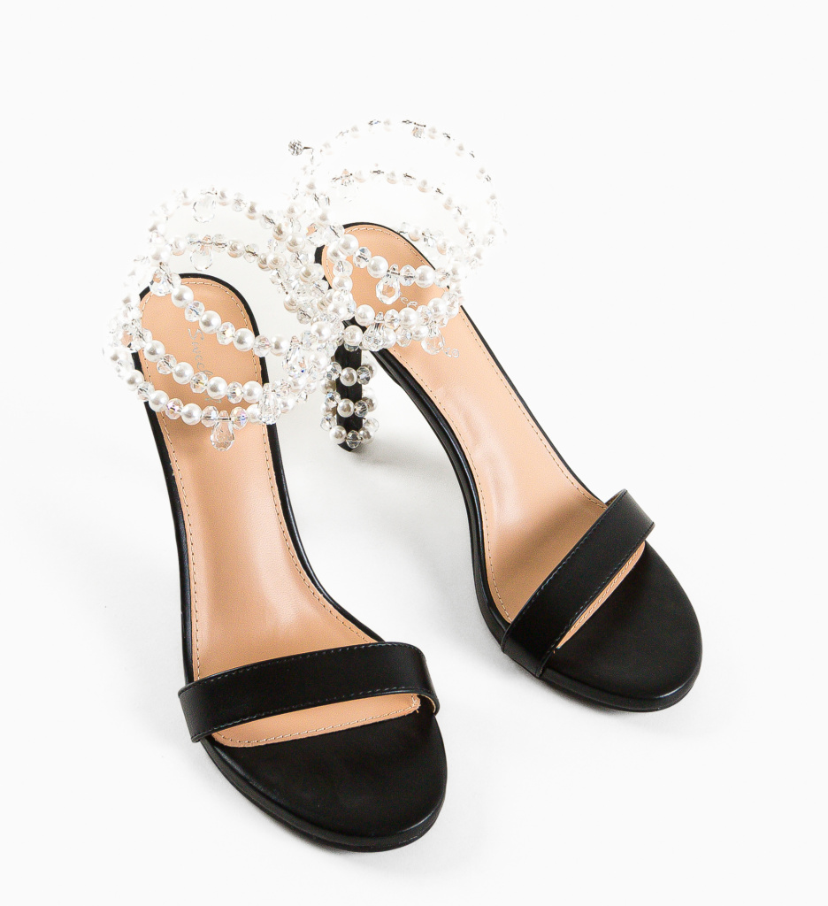 Sandale Toc Uche Negre | Eleganță și Stil - imagine 6