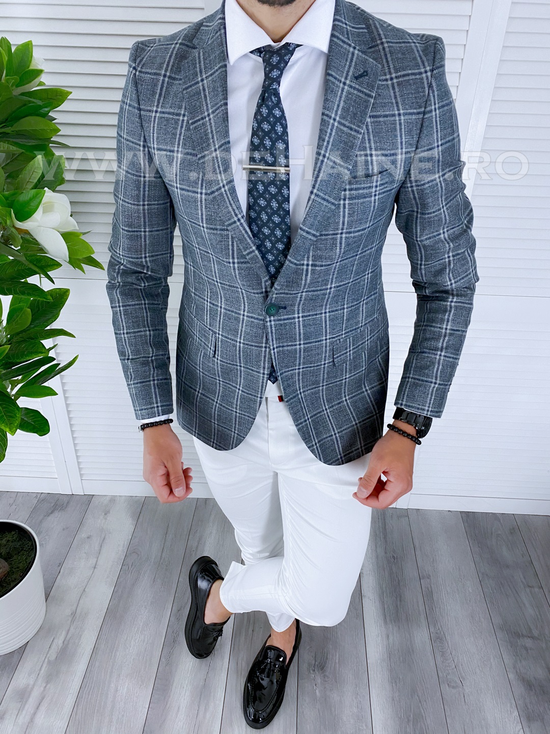 Sacou Barbati Carouri Slim Fit - Elegant și Modern
