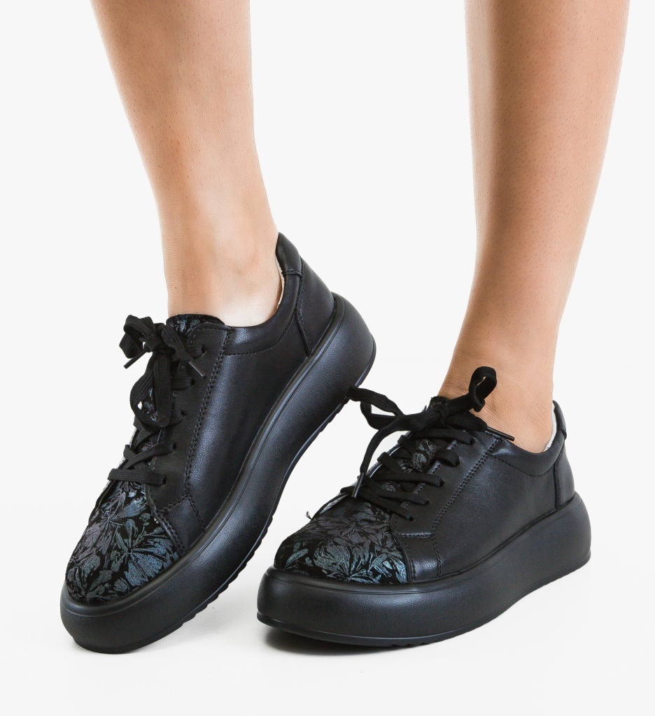 Pantofi Casual Floray Negri – Confort Stilat - imagine 2