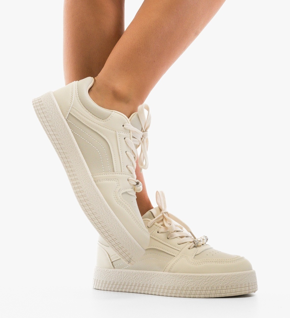 Sneakers Dama Tuly Bej - Confort și Stil Urban