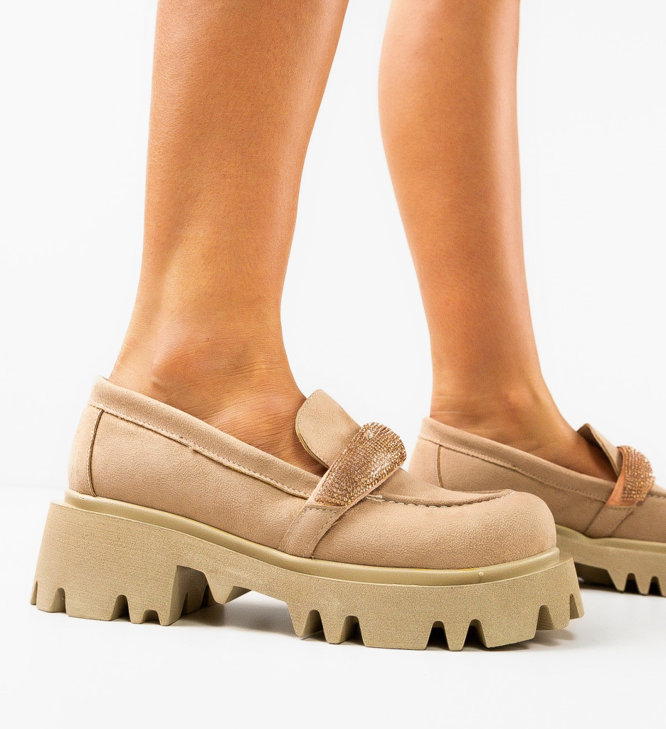 Pantofi Casual Spikez Bej - Confort și Stil - imagine 2