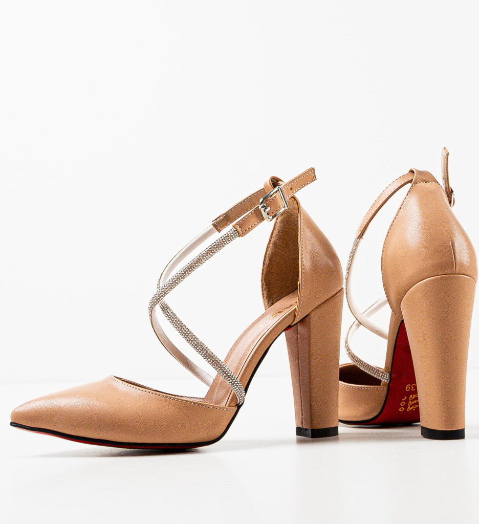 Pantofi Klyna Bej | Eleganta si Confort pe Toc - imagine 5