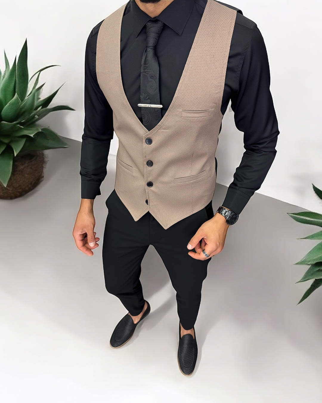 Compleu Barbati Elegant Vesta + Pantaloni