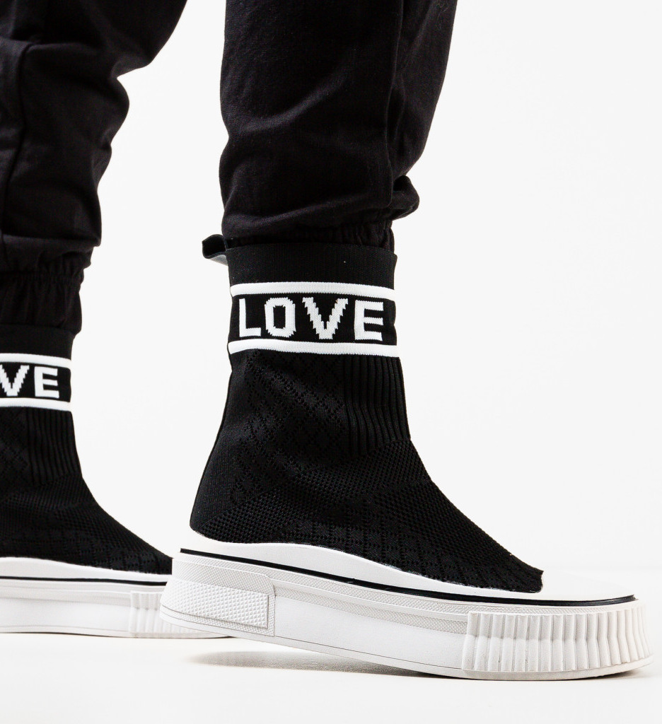 Sneakers Dama Loveest Negri - Confort și Stil - imagine 4