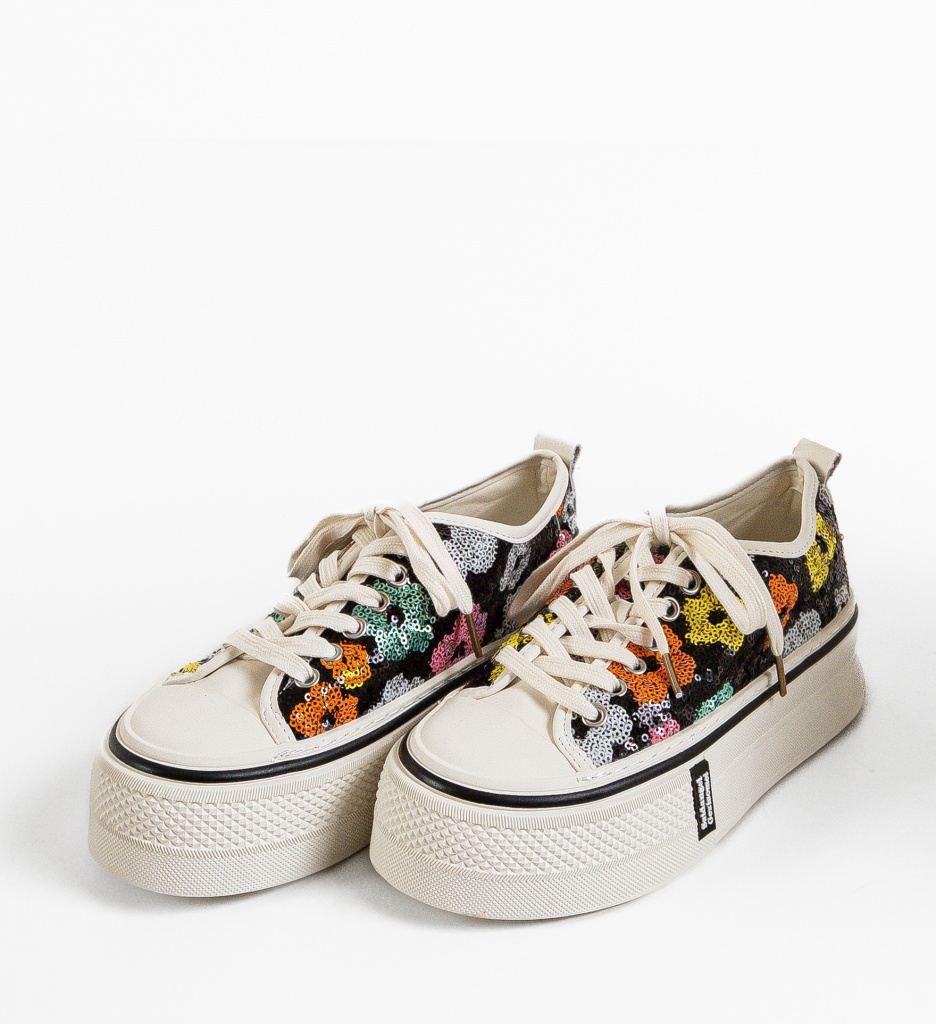 Sneakers Dama Paieta Negri | Stil Sport Eleganta - imagine 6