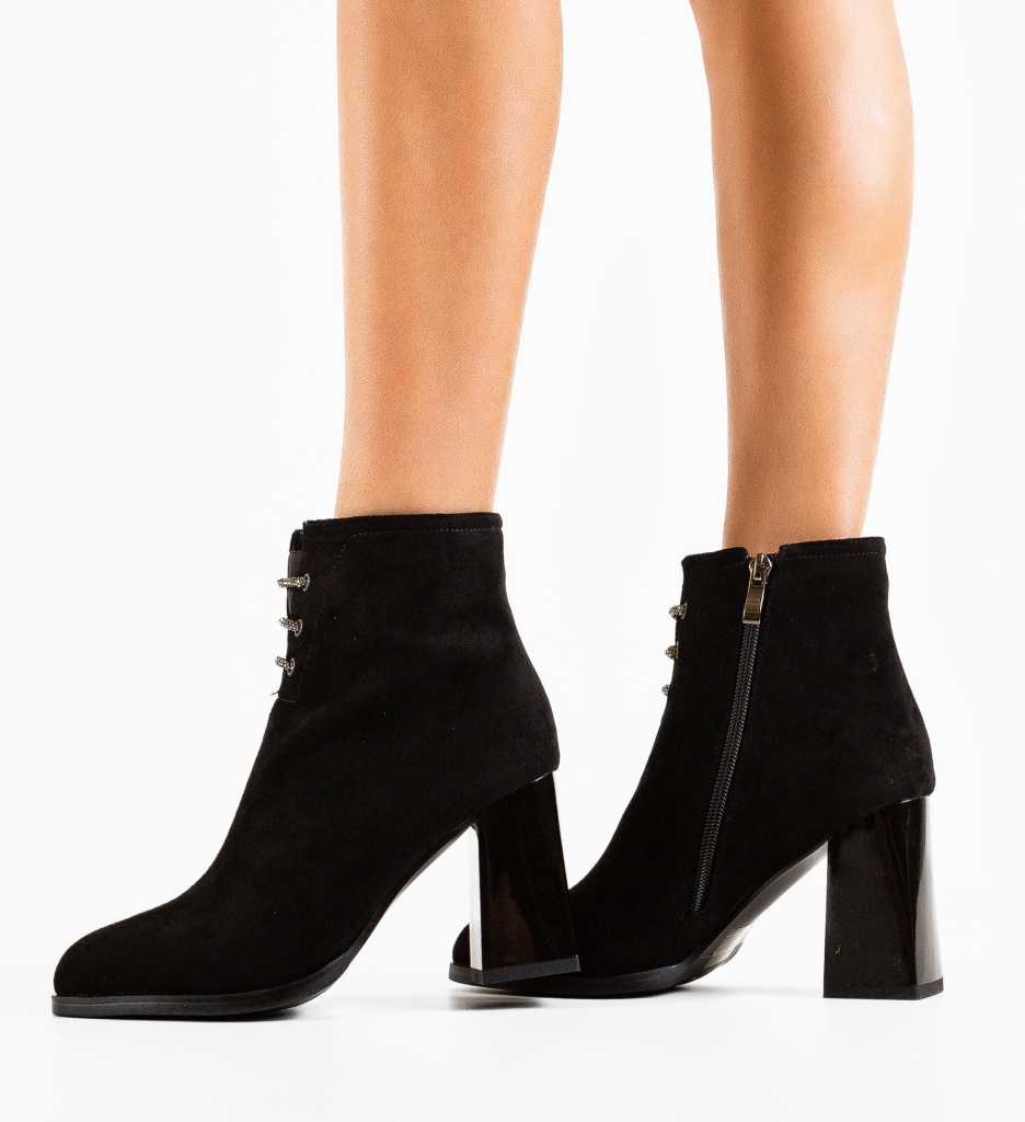 Botine Dama Bone Negre | Eleganță și Confort - imagine 3