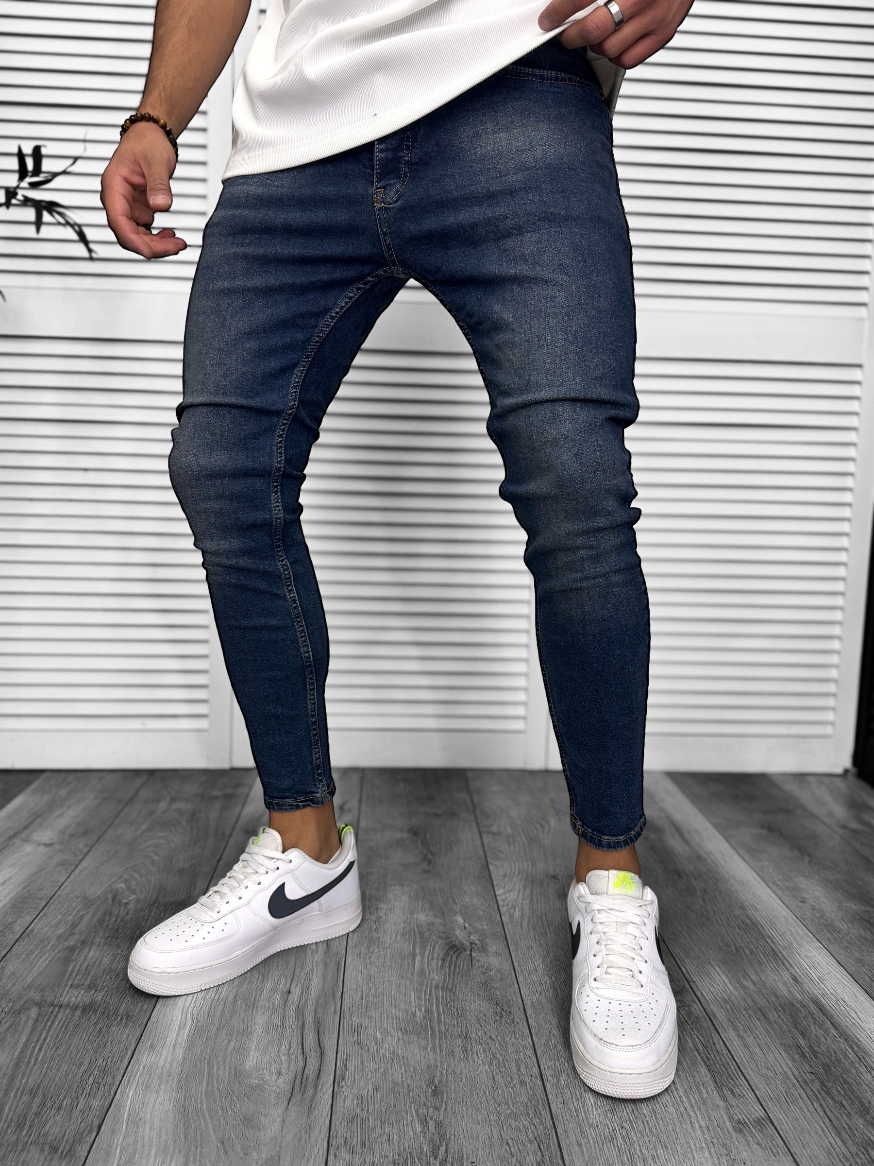 Blugi Barbati Conici Slim Fit Moderni