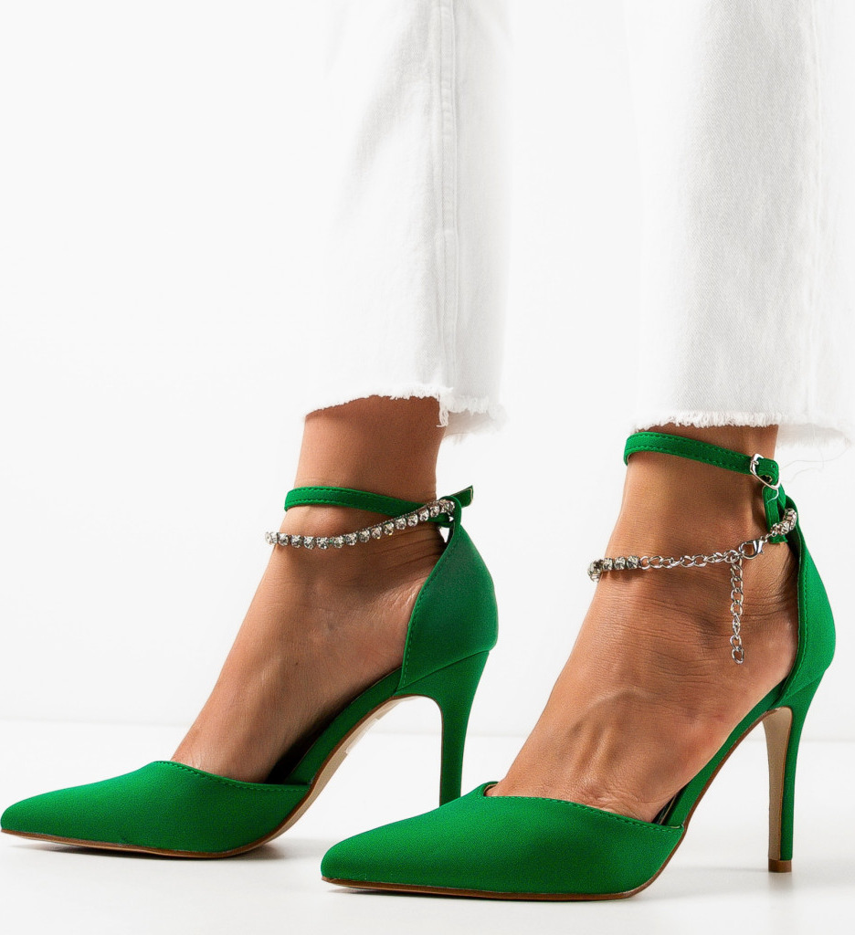 Pantofi Toc Kamiona Verzi | Eleganță și Confort