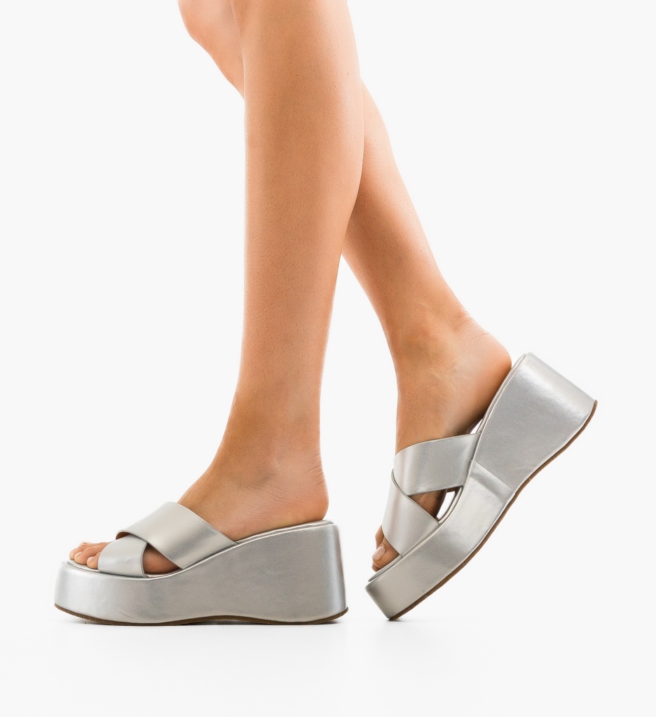 Platforme Dama Argintii Odora | Elegante si Moderne - imagine 2
