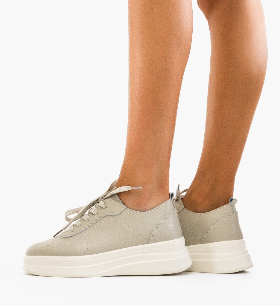 Sneakers Dama Haley Gri - Confort și Stil - imagine 3