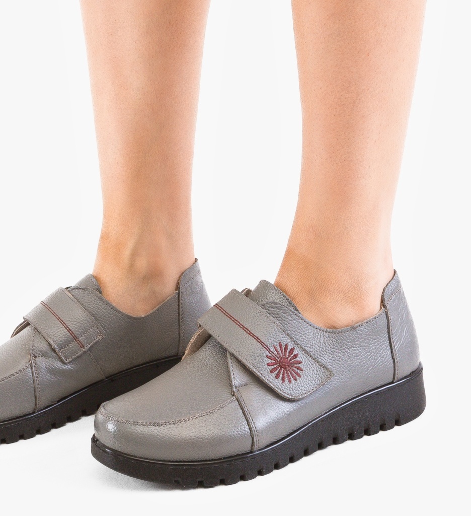 Pantofi Casual Marye Gri - Confort și Stil Zilnic