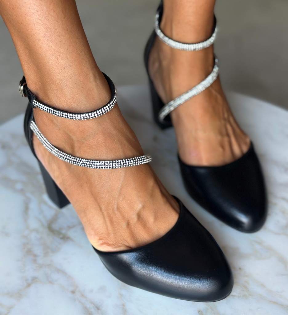 Pantofi cu Toc Lyzya Negri | Eleganță Urbană - imagine 5