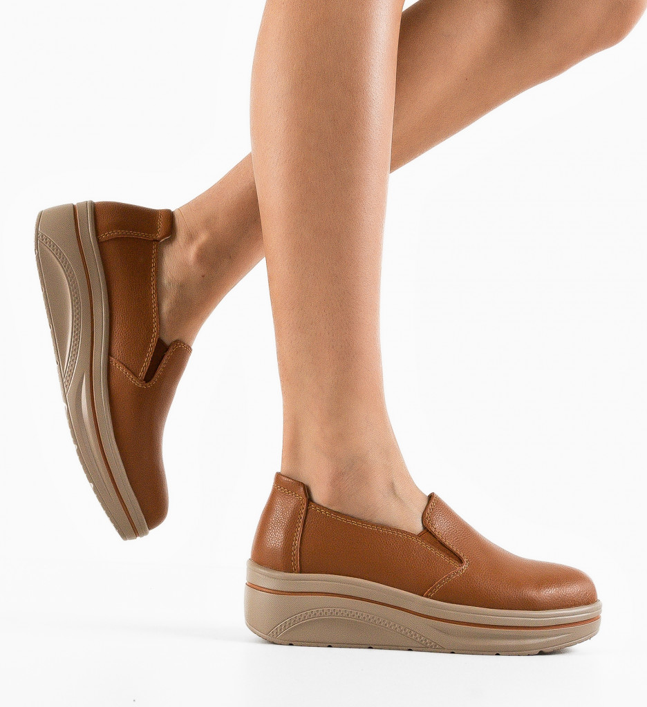 Pantofi Casual Alpino Camel - Confort & Stil - imagine 3