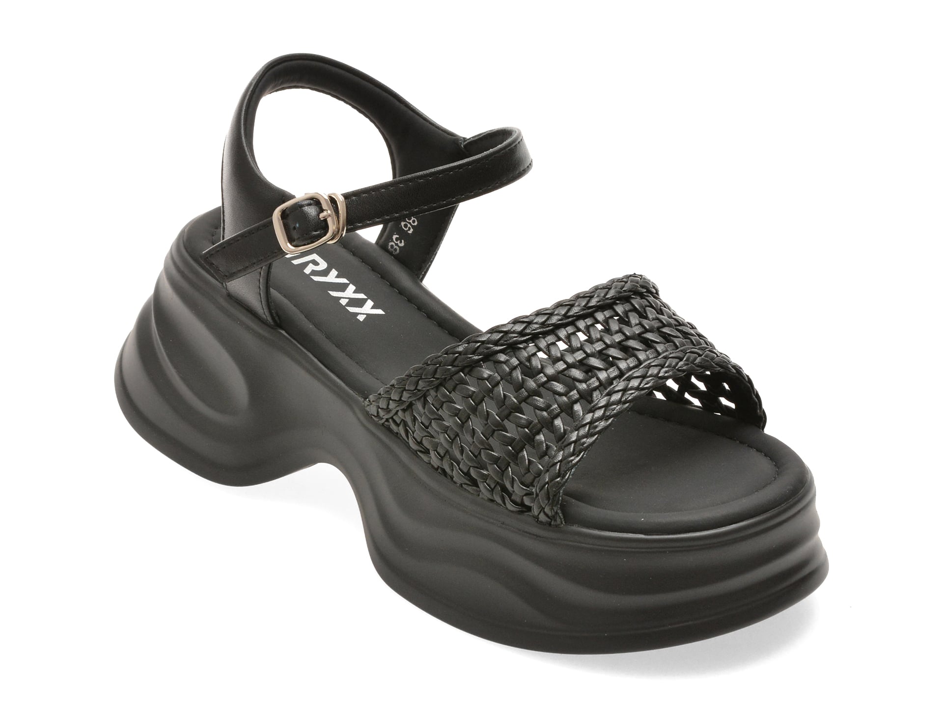 Sandale GRYXX Negre din Piele Ecologică