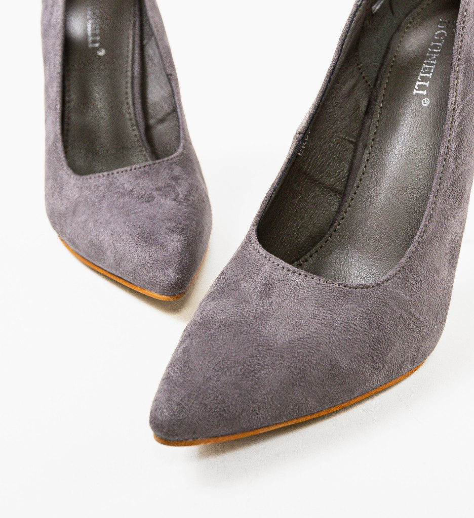 Pantofi cu Toc Gri Pastyc | Eleganță și Stil - imagine 6
