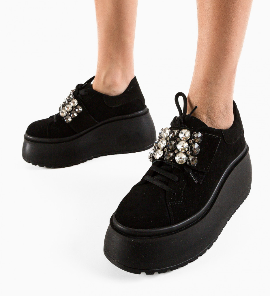 Pantofi Casual Alma Negri | Confort Zilnic