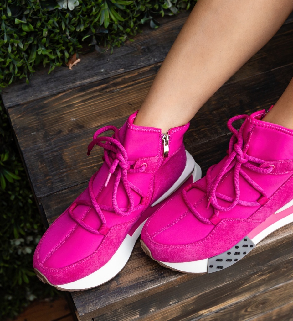 Sneakers Dama Klawan Fuchsia | Stil și Confort - imagine 5