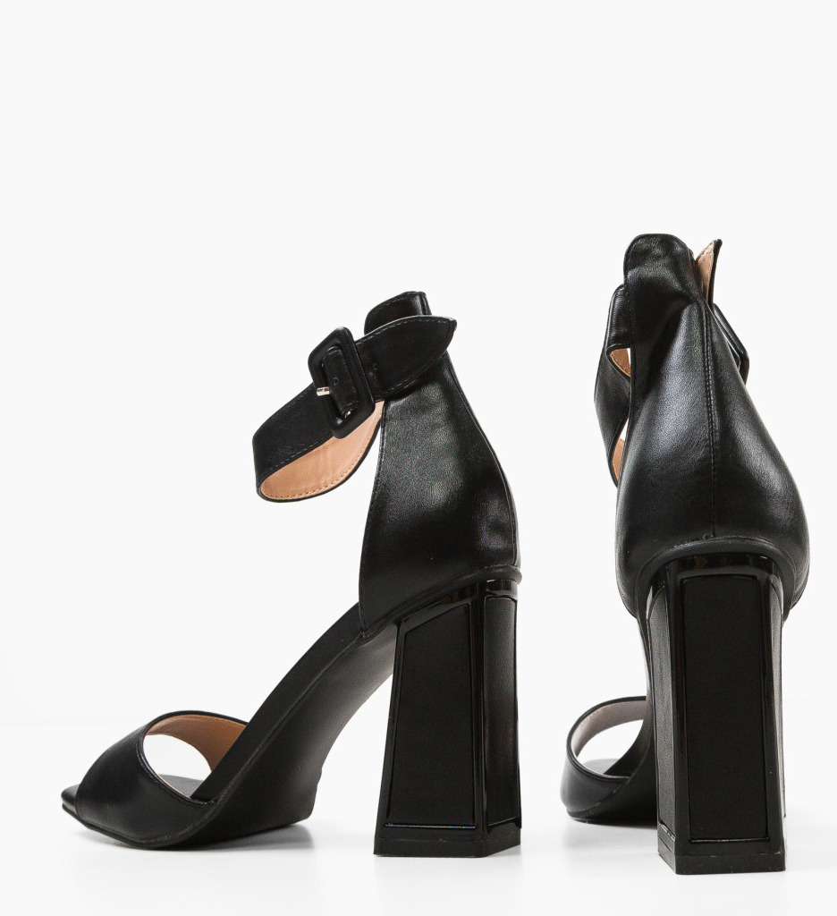 Sandale Toc Shanthi Negre - Eleganță și Stil - imagine 7