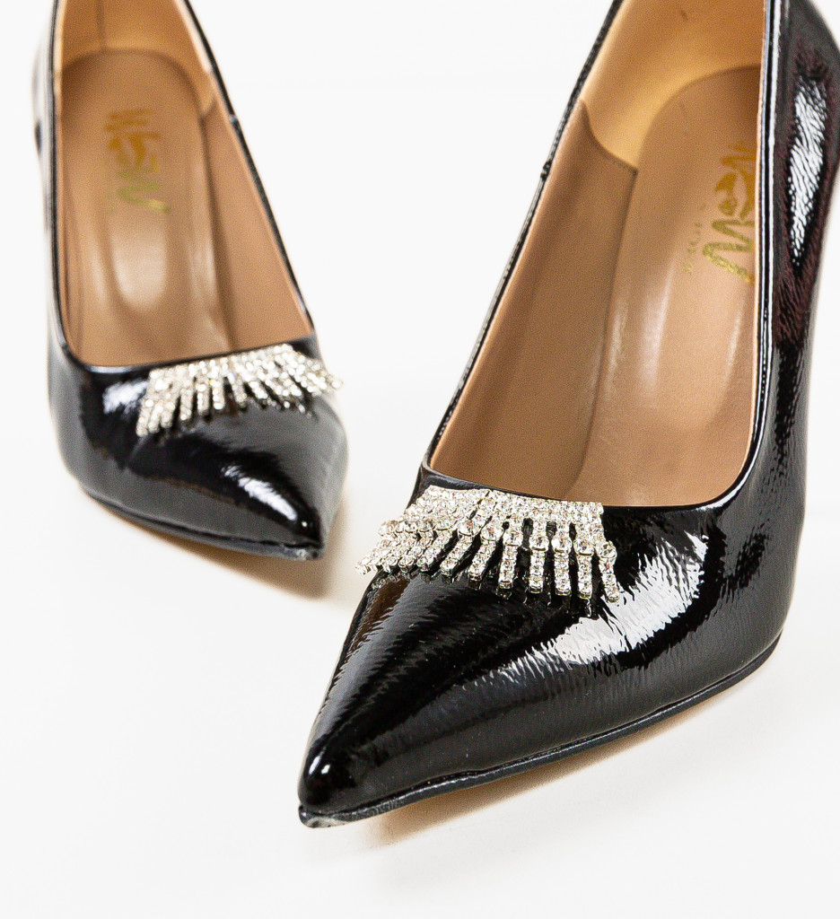 Pantofi cu Toc Perma Negri | Eleganță Asigurată - imagine 6