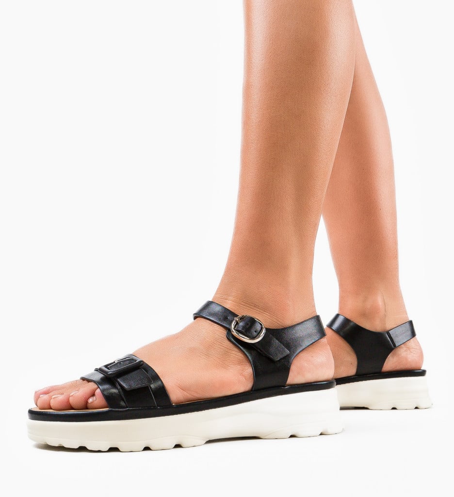 Sandale Dama Fyta Negre - Eleganță și Confort - imagine 3