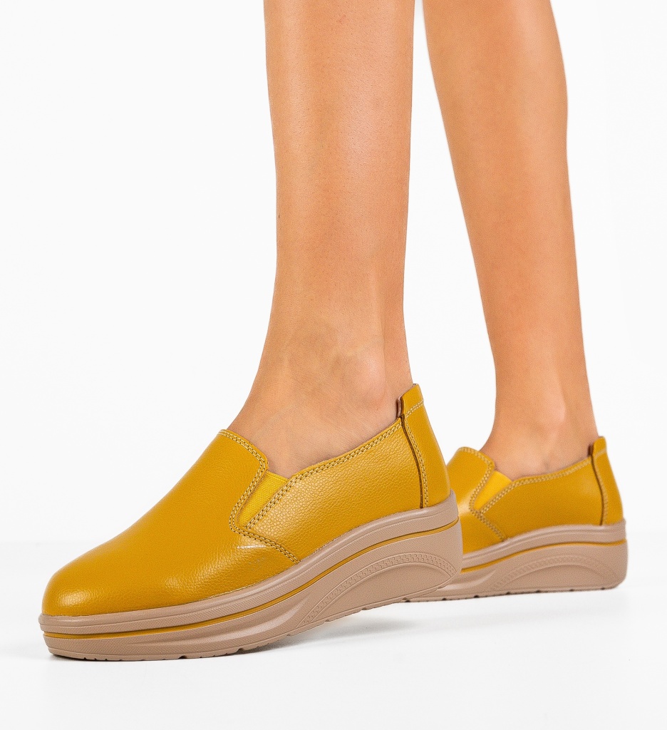 Pantofi Casual Alpino Galbeni - Confort și Stil - imagine 3